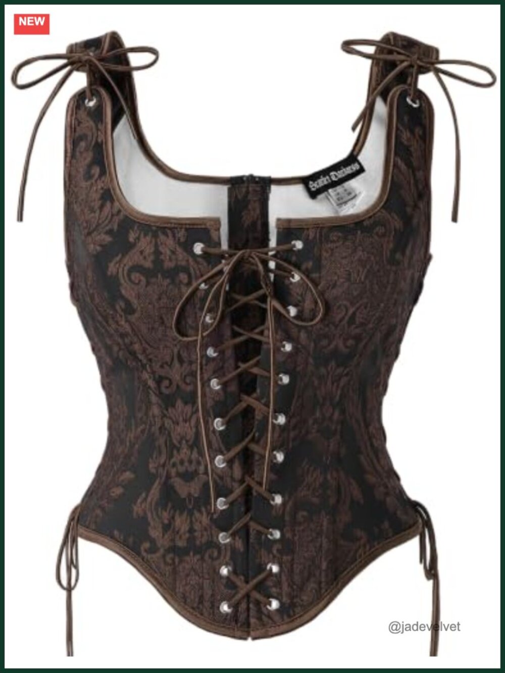 Women's Corset Top Renaissance Pirate Costume Boned Bustier Steel Boning